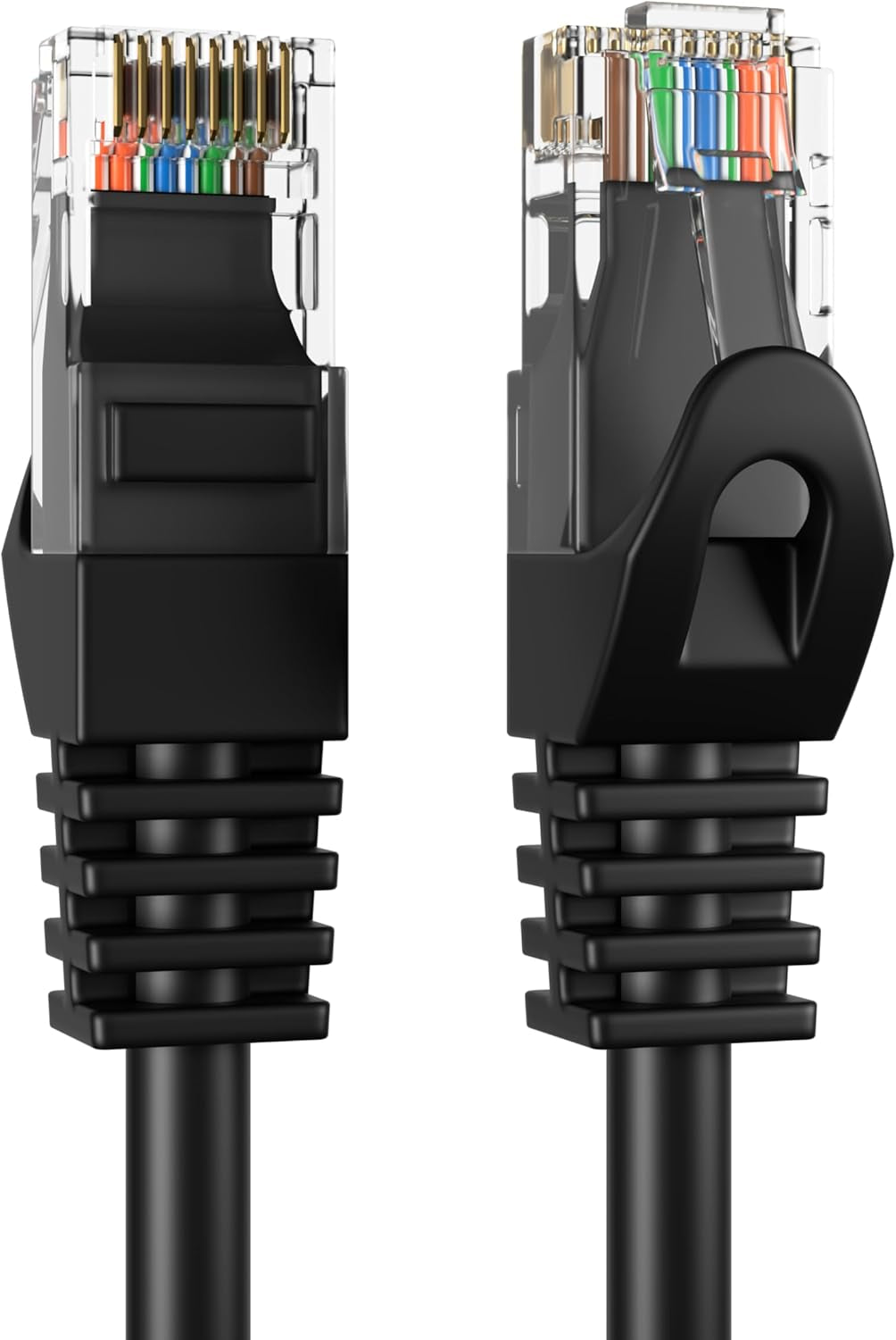 Black 50Ft Cat6 Ethernet Network Cable RJ45 Internet Modem Patch Cord