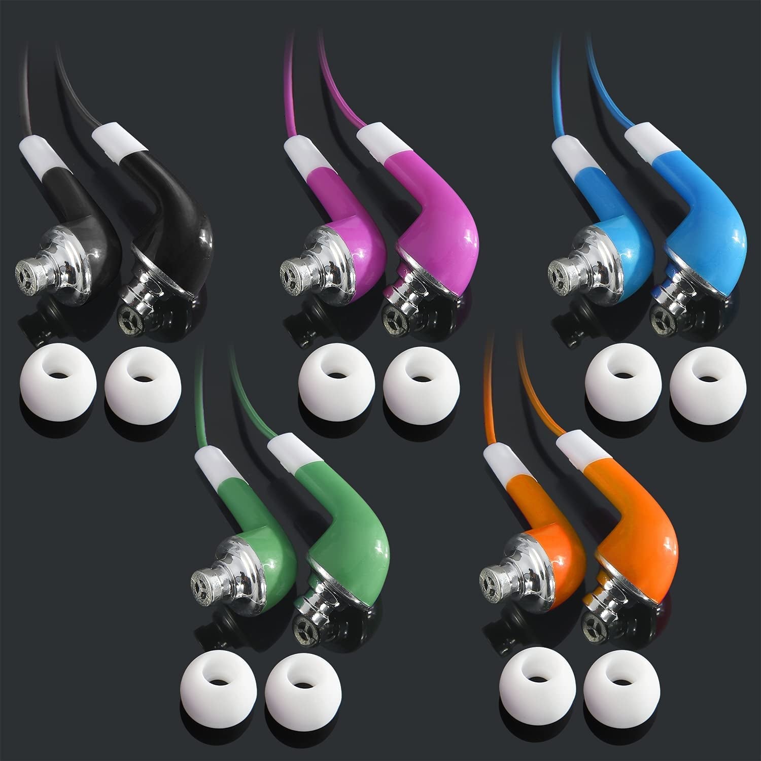 Earbuds Bulk for Kids Students School Classroom 30 Pack,  Wholesale Disposable Earphones Headphones for Computers Chromebook Ipad PC Android Phone, Fits All 3.5Mm Interface